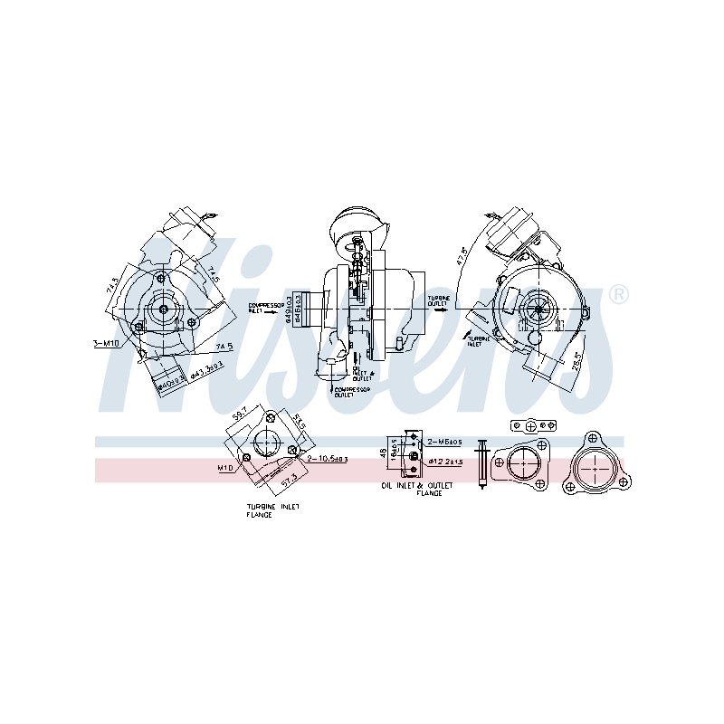 Turbo Pour Hyundai i40 CW ix35 Van Kia Sportage