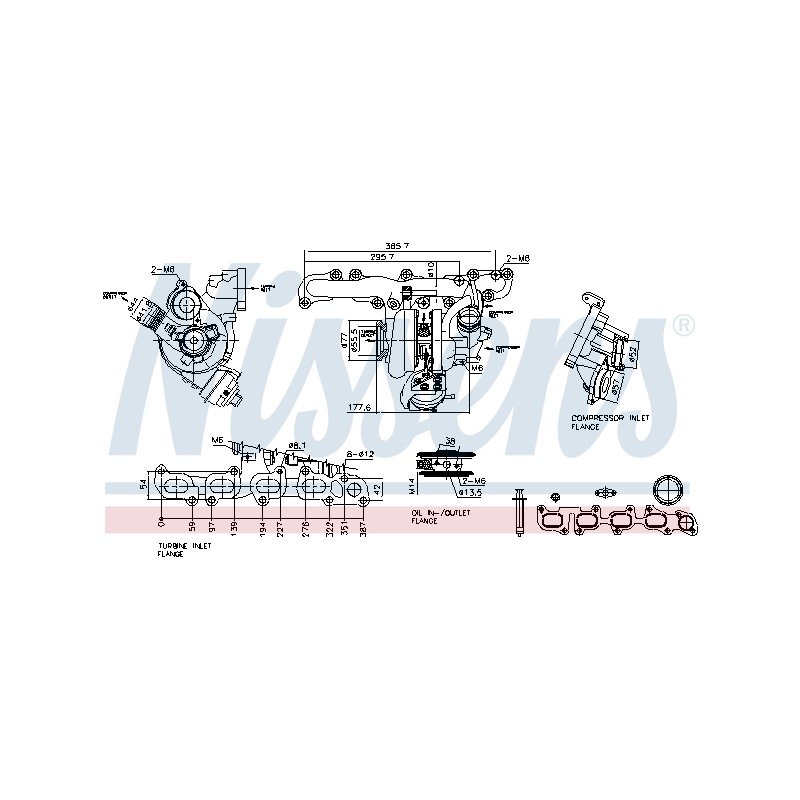 Turbo Pour VW Audi A3 Q3 TT Seat Skoda 04L253056P 04L253010H 04L253056PX
