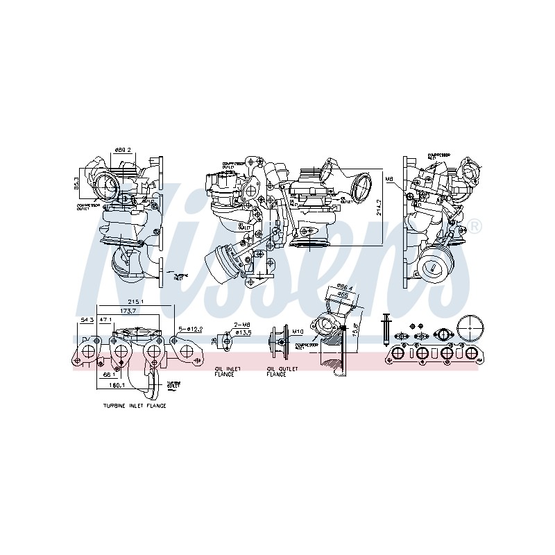 Turbo Pour Volvo S60 II S80 S90 V40 V60 I V70 III V90 XC40 XC60 XC70 36010047