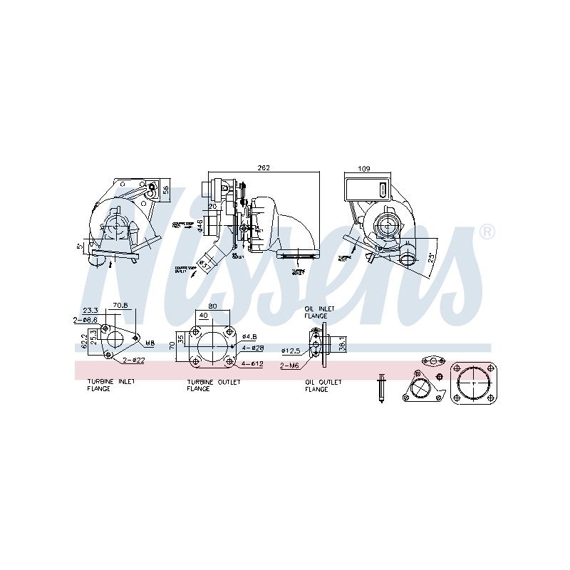 Turbo Pour Ford Transit 1479061 1495914 1692434 1789085 8C1Q6K682BA 8C1Q6K682BB
