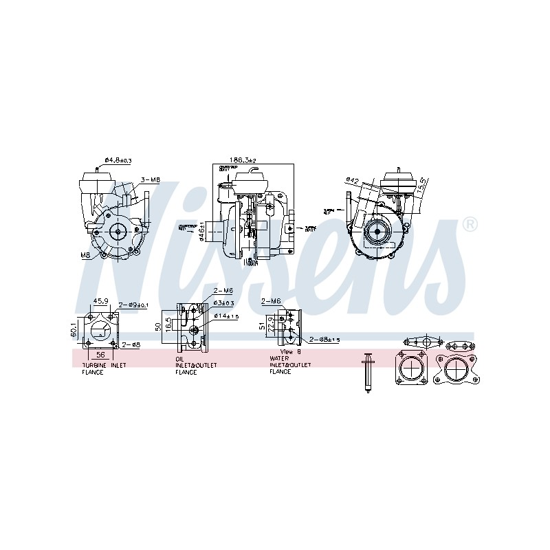 Turbo Pour Ford Ranger Mazda BT-50 Pick-up 1447253 WE0113700D WE0113700F