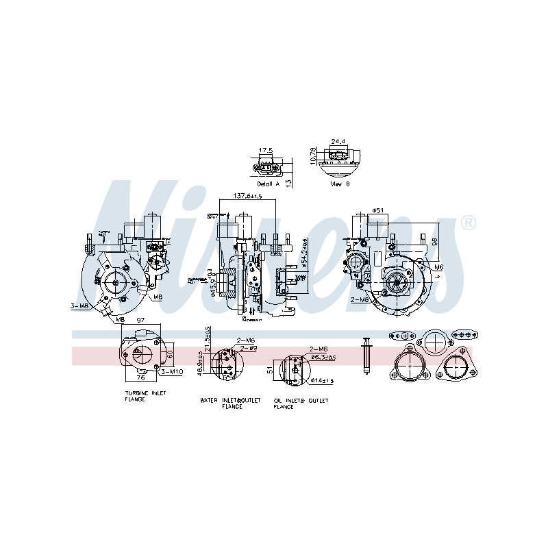 Turbo Pour Toyota Land Cruiser Prado Van 1720130100 1720130101 1720130160