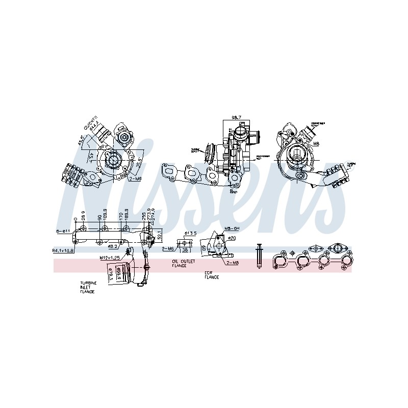Turbo Pour Renault Dacia Nissan MERCEDES Citan 144100499R 1441000Q0C 144102767R