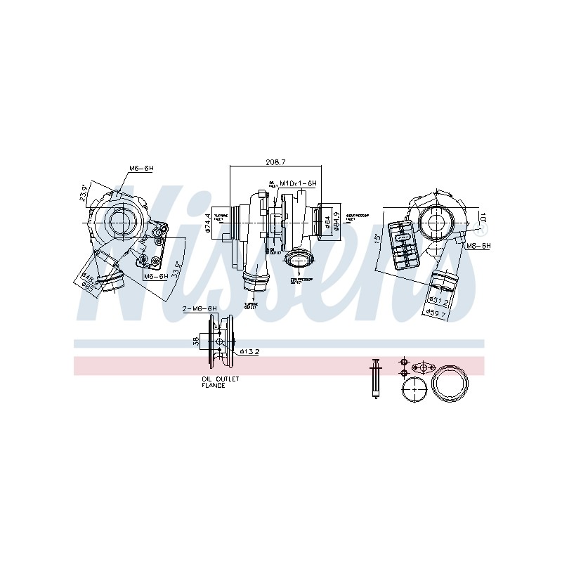 Turbo Pour BMW Série 2 F45 F46 X1 Van X2 Mini Mini Clubman Countryman