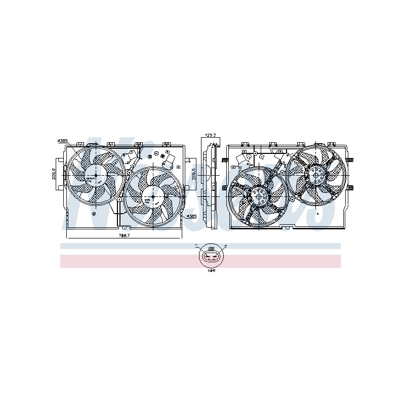 Ventilateur De Refroidissement Du Moteur Pour Peugeot Opel Fiat Citroën 1250G8