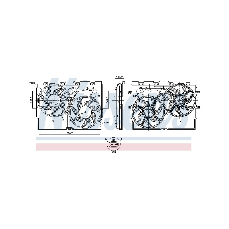 Ventilateur De Refroidissement Du Moteur Pour Peugeot Fiat Citroën 1250G9