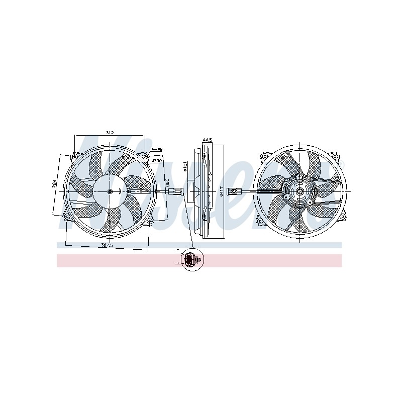 Ventilateur De Refroidissement Du Moteur Pour Peugeot Citroën DS 1253Q4 1253T5