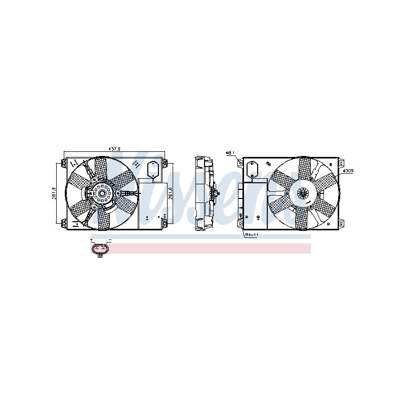 Ventilateur De Refroidissement Du Moteur Pour Peugeot Fiat Citroën 125339