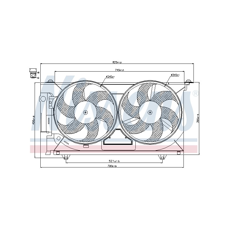 Ventilateur De Refroidissement Du Moteur Pour Peugeot 306 406 Partner Citroën