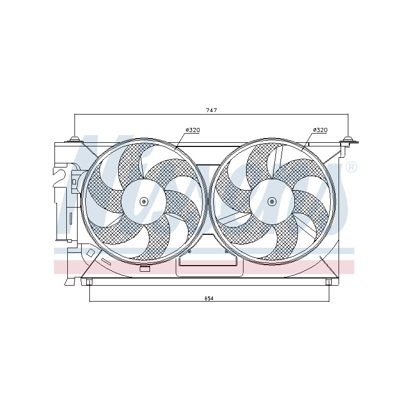 Ventilateur De Refroidissement Du Moteur Pour Peugeot 306 406 Partner Citroën