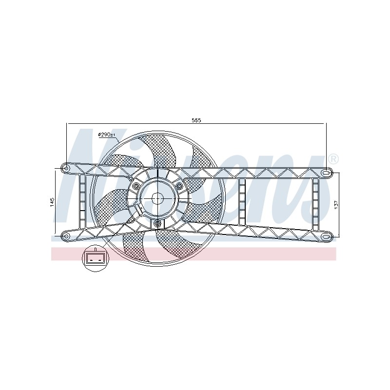 Ventilateur De Refroidissement Du Moteur Pour Fiat Panda 46799410 51848272