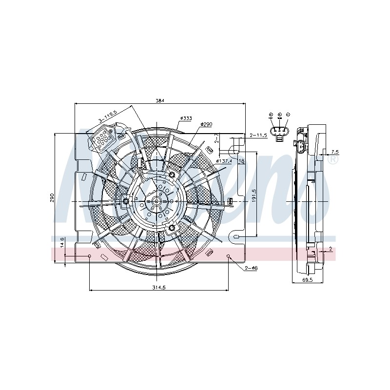 Ventilateur De Refroidissement Du Moteur Pour Opel Astra G H Zafira A Vauxhall