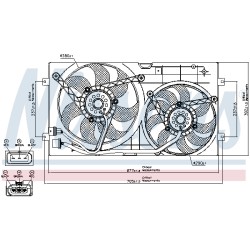 Ventilateur De Refroidissement Du Moteur Pour VW Bora Audi Seat Skoda 6Q0959455L