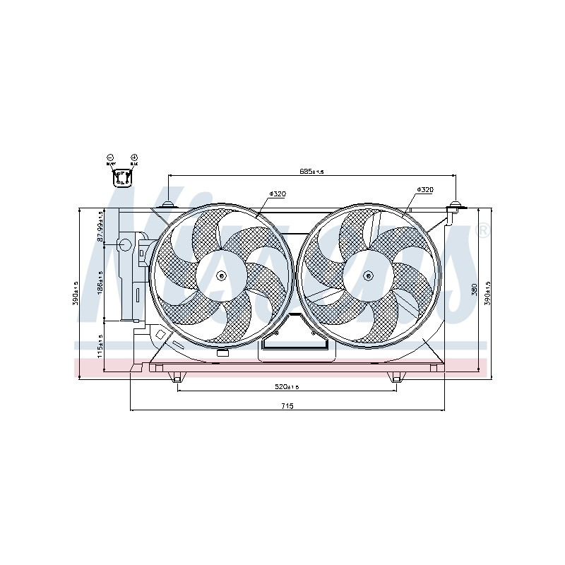 Ventilateur De Refroidissement Du Moteur Pour Peugeot 306 Partner Citroën