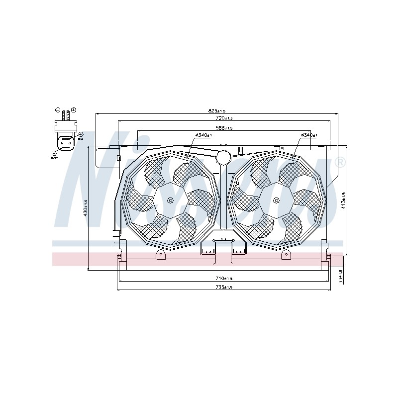 Ventilateur De Refroidissement Du Moteur Pour Peugeot 406 Partner Citroën