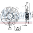 Ventilateur De Refroidissement Du Moteur Pour VW Seat Skoda Fabia I 6Q0.959.455J