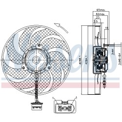 Ventilateur De Refroidissement Du Moteur Pour VW Seat Skoda Fabia I 6Q0.959.455J