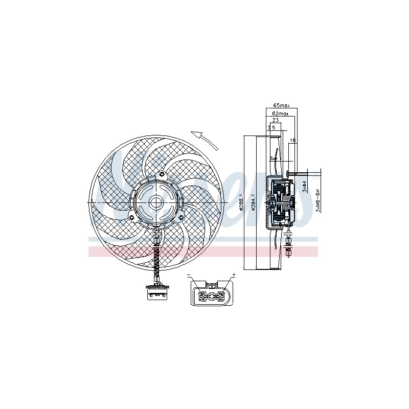 Ventilateur De Refroidissement Du Moteur Pour VW Seat Skoda Fabia I 6Q0.959.455J
