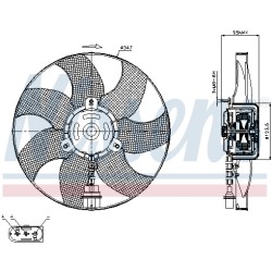 Ventilateur De Refroidissement Du Moteur Pour VW Bora Audi Seat Skoda 6X0959455C