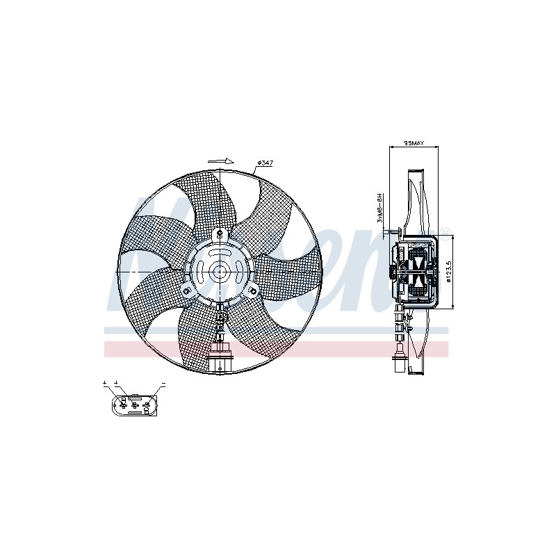 Ventilateur De Refroidissement Du Moteur Pour VW Bora Audi Seat Skoda 6X0959455C