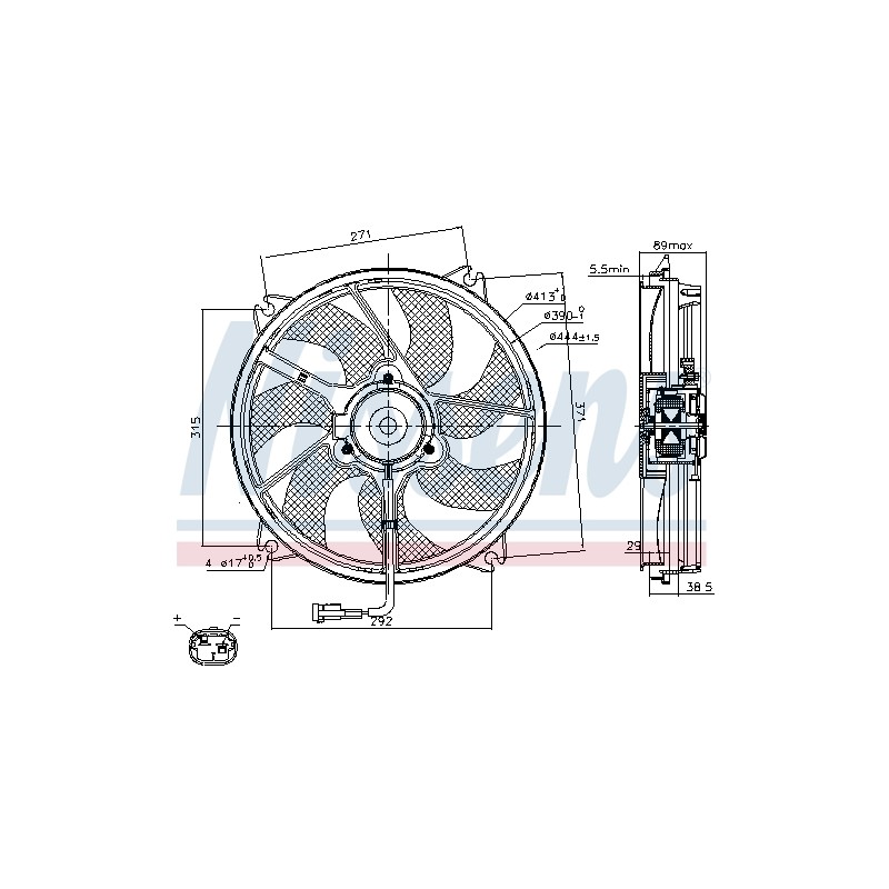 Ventilateur De Refroidissement Du Moteur Pour Peugeot Fiat Toyota Citroën C5 C8