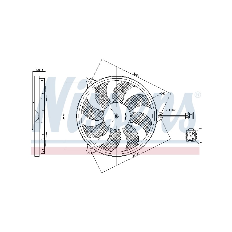Ventilateur De Refroidissement Du Moteur Pour Peugeot 206 206+ 1253.C9 1253.E0