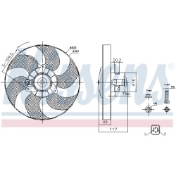 Ventilateur De Refroidissement Du Moteur Pour Peugeot Partner Citroën Berlingo