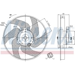 Ventilateur De Refroidissement Du Moteur Pour Peugeot 306 406 Partner Citroën