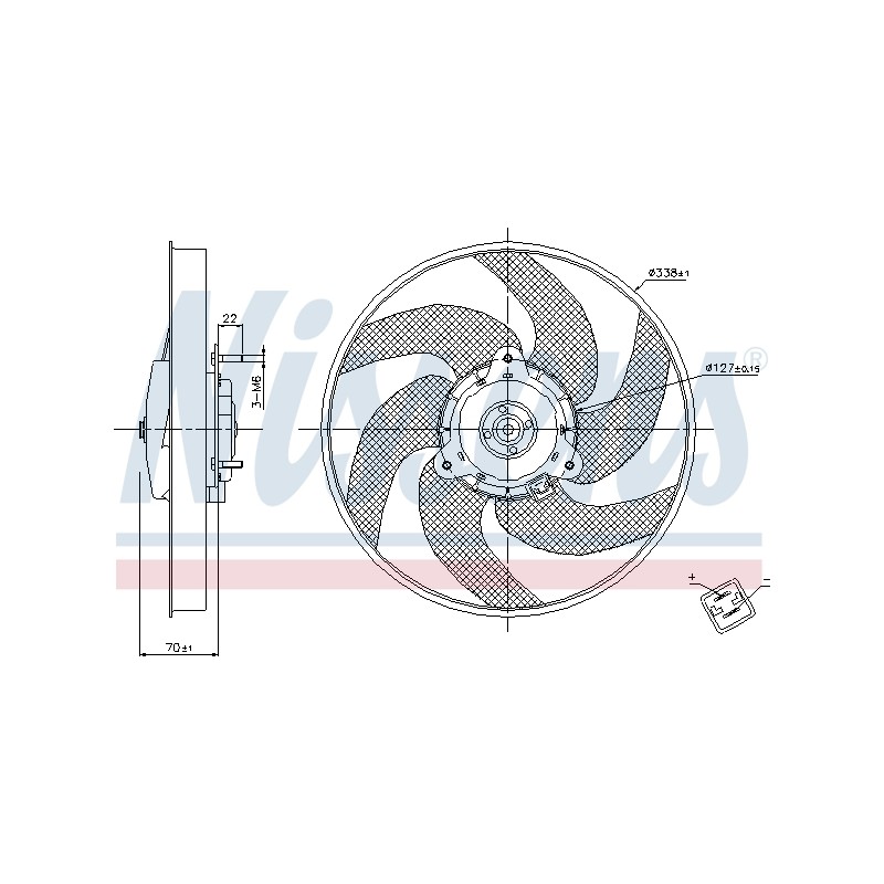 Ventilateur De Refroidissement Du Moteur Pour Peugeot 306 406 Partner Citroën