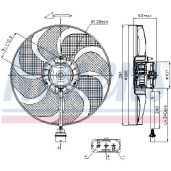 Ventilateur De Refroidissement Du Moteur Pour VW Seat Cordoba Skoda 6Q0121206F