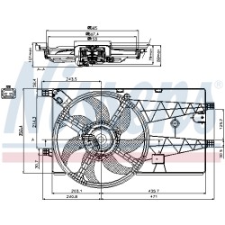 Ventilateur De Refroidissement Du Moteur Pour Peugeot Fiat Citroën 1253Q9