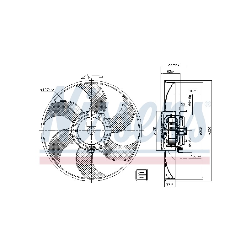 Ventilateur De Refroidissement Du Moteur Pour Peugeot 306 Partner Citroën