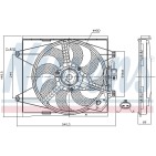 Ventilateur De Refroidissement Du Moteur Pour Fiat 500 C 500/595/695 Ford KA