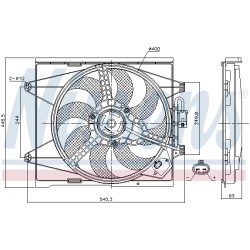 Ventilateur De Refroidissement Du Moteur Pour Fiat 500 C 500/595/695 Ford KA