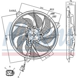 Ventilateur De Refroidissement Du Moteur Pour Peugeot 206 1253C5 125487