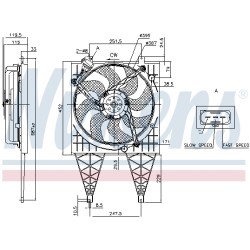 Ventilateur De Refroidissement Du Moteur Pour VW Seat Cordoba Skoda 6RD959455E