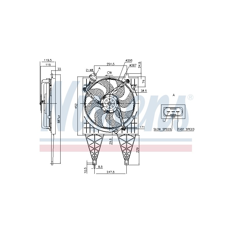 Ventilateur De Refroidissement Du Moteur Pour VW Seat Cordoba Skoda 6RD959455E