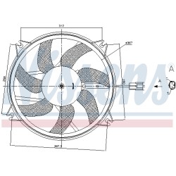Ventilateur De Refroidissement Du Moteur Pour Peugeot Citroën DS 1253.K4 1253K4
