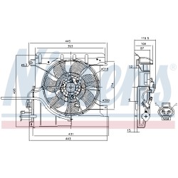 Ventilateur De Refroidissement Du Moteur Pour Peugeot Toyota Citroën 1253.G9