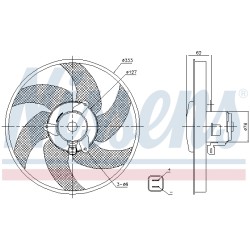 Ventilateur De Refroidissement Du Moteur Pour Peugeot 306 406 Partner Citroën