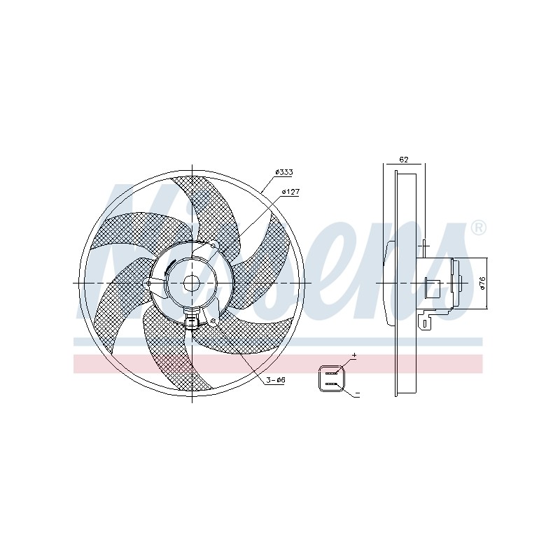 Ventilateur De Refroidissement Du Moteur Pour Peugeot 306 406 Partner Citroën