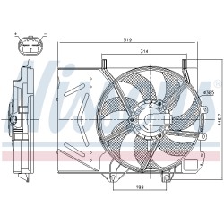 Ventilateur De Refroidissement Du Moteur Pour Peugeot Opel Citroën DS 3641929