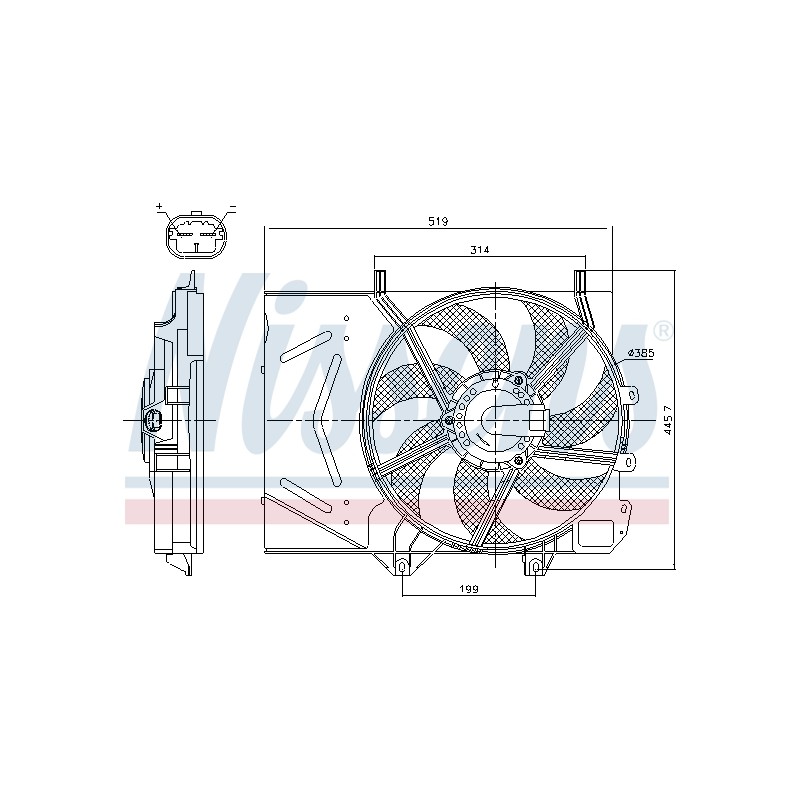 Ventilateur De Refroidissement Du Moteur Pour Peugeot Opel Citroën DS 3641929