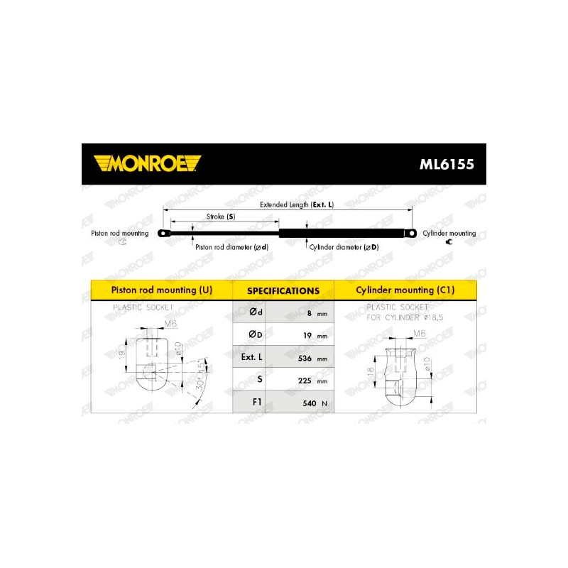 Vérin De Coffre Pour Audi A1 8X4827552