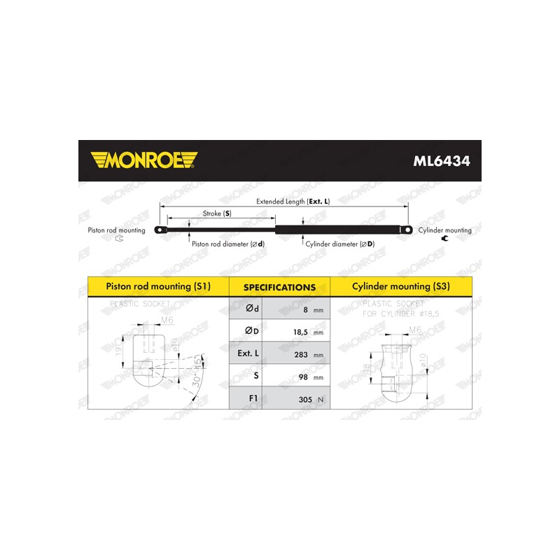 Vérin De Capot Pour Renault Latitude 654700004R 654700010R