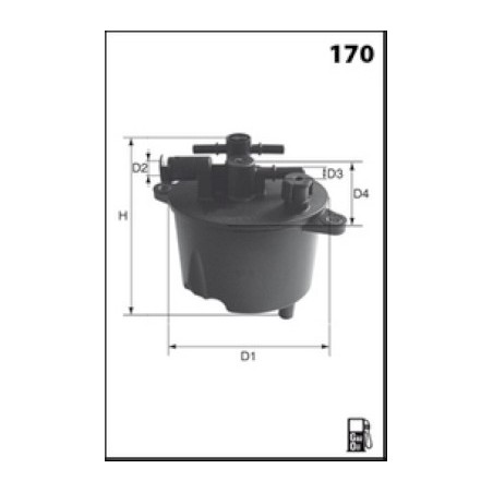 Filtre à Carburant Pour Peugeot 4007 Citroën Mitsubishi 9800032780 1770A252