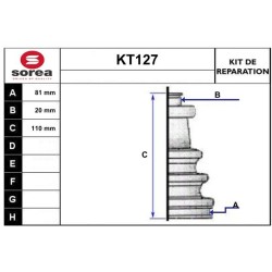 Kit Soufflet De Cardan Pour Peugeot Renault Dacia VW 392413336R 1K0498203