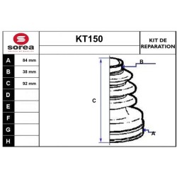 Kit Soufflet De Cardan Pour Peugeot 406 605 607 Citroën C5 I Xantia XM
