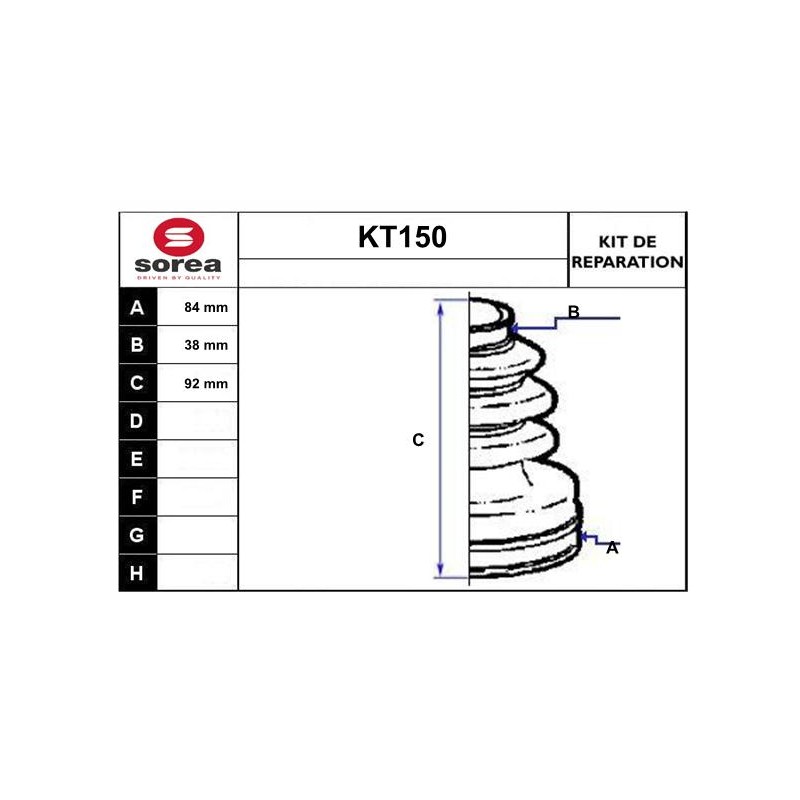 Kit Soufflet De Cardan Pour Peugeot 406 605 607 Citroën C5 I Xantia XM