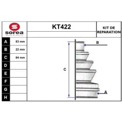 Kit Soufflet De Cardan Pour Renault VW Audi Seat 1J0407285A 6C0498203 1J0407285F